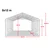 Garažni šotor 8x12 z vrati 4,0x3,6 m - PVC 550 g/m2