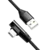 Kabel USB 2.0 tipa C (90°) na USB-A, 0,3 m, črne barve, s tkanino - LogiLink CU0137
