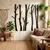 WallXpert metalni zidni ukras 5536, stabla breze, 5 delova, 100 x 100 cm, crni