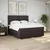 Vidaxl Box spring postelja z vzmetnico temno rjav 200x200 cm blago