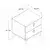 Hanah Home Noćni ormarić Versa 52x55,1x45cm Hrast-Beli