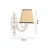 Opviq Zidna lampa Lily Coral, 15x10x13cm, IP20, Bež-Bela