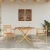 Stolica 2 pcs Smeđa 56 x 55 x 90.5 cm Čvrsto teak drvo