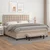 Vidaxl Box spring postelja z vzmetnico kapučino 200x200 cm um. usnje