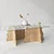 HANAH HOME Sto za dnevnu sobu Canyon Sapphire Oak Transparent