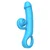 SuperLove Double Lust Snail Realistic Vibrator Turquoise