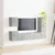 Set TV komoda Zidne 4 pcs Betonski sivi Konstruirano drvo