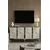 Hanah Home komoda Pega 150, 125 cm, bela / travertin / srebrna
