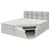MID.YOU POSTELJA Z VZMETNICO 200 cm x 200 cm , les, tekstil, leseni material temno modra