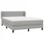Vidaxl Box spring postelja z vzmetnico svetlo siva 140x200 cm blago