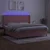 shumee Box spring postelja z vzmetnico LED roza 200x200 cm žamet