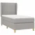 shumee Box spring postelja z vzmetnico svetlo siv 100x200 cm blago