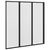 Tuš paravan Crna 120 x 2 x 117 cm Aluminij i PP