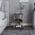HANAH HOME Carter Noćni stočić, 29.6x29.6x49.4cm, Antracit-hrast