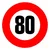 Nalepnica ograničenje brzine - 80 - 160mm