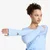 Majice adidas 3 Stripes Studio Soft Ballet Wrap Top Glow Blue/ Earth Strata M