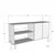 Hanah Home komoda Ilay 180, 180 cm, antracit / travertin / srebrna