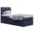 MID.YOU POSTELJA Z VZMETNICO 90 cm  x 200 cm , les, tekstil, leseni material temno modra