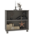 Komoda HAMAR svjetlosiva 85 x 35 x 80 cm od masivne borovine