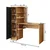 Hanah Home 2076 radni sto s policom 143,2 × 143,2 × 50 cm, atlantski bor / antracit