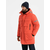Ombre Mens long insulated jacket with reflective elements - orange
