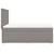 Vidaxl Box spring postelja z vzmetnico taupe 140x200 cm blago