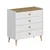 Hanah Home komoda Mitra 9119, 90 cm, bela / Artisan