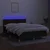 Vidaxl Box spring postelja z vzmetnico LED črna 140x200 cm blago