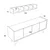 Hanah Home Komoda Siena 150x40x76cm Bela