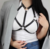 Harness pas s kovinskimi obročki,ART2137, črn