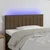 Vidaxl LED posteljno vzglavje temno rjavo 90x5x78/88 cm blago