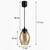 Brilagi - LED luster na sajli R GLASS 1xE27/60W/230V, prečnik 17 cm, crna/dimljeno bež