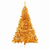 Umjetna polovica božićnog drvca sa stalkom zlatna 240 cm PVC