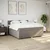 Vidaxl Box spring postelja z vzmetnico taupe 200x200 cm blago
