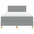Vidaxl LED Box Spring Postelja Svetlo siva 120 x 190 cm blago