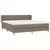 Vidaxl Box spring postelja z vzmetnico taupe 160x200 cm blago