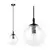 Luster na sajli COSMO 1xE14/10W/230V O 14 cm crna/prozirna