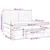 Vidaxl Box spring postelja z vzmetnico moder 200x200 cm blago