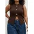 Trendyol Curve Ženska bluza Tbbss25Af00121, Braon