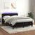 Vidaxl Box spring postelja z vzmetnico LED črna 140x190 cm žamet