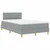 LED Box Spring Postelja Svetlo siva 120 x 190 cm blago