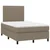 Vidaxl Box spring postelja z vzmetnico LED taupe 120x190 cm blago