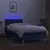 Vidaxl Box spring postelja z vzmetnico LED modra 90x200 cm blago