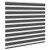 Zavjesa zebra crna 160x150 cm širina tkanine 155,9 cm poliester