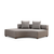 Atelier del Sofa Ugaona garnitura Gondol 105x70x180cm Siva