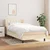 Vidaxl Box spring postelja z vzmetnico krem 80x200 cm blago