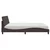 vidaXL vidaXL Postelja z vzmetnico temno rjava 200x200 cm blago, (22054090)