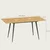 HOMCOM HOMCOM Jedilna miza MDF, jeklo 160D x 75Š x 77V cm naravni les, (5000242580)