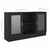 Vitrina crna 120 x 30,5 x 70 cm konstruirano drvo