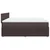 Vidaxl Box spring postelja z vzmetnico temno rjav 200x200 cm blago